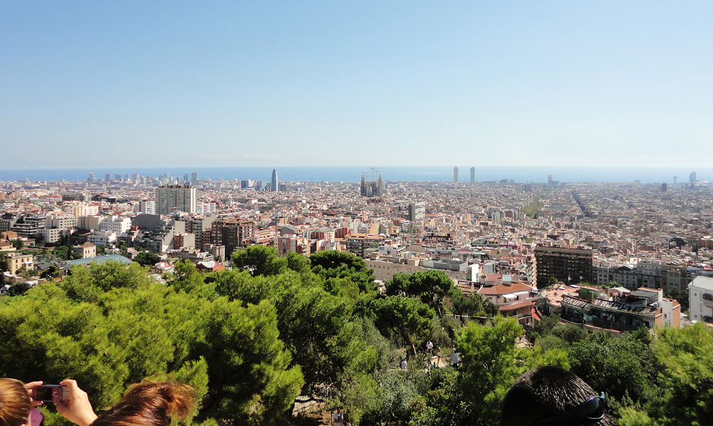 Barcelona, view from the mountain Montjuic