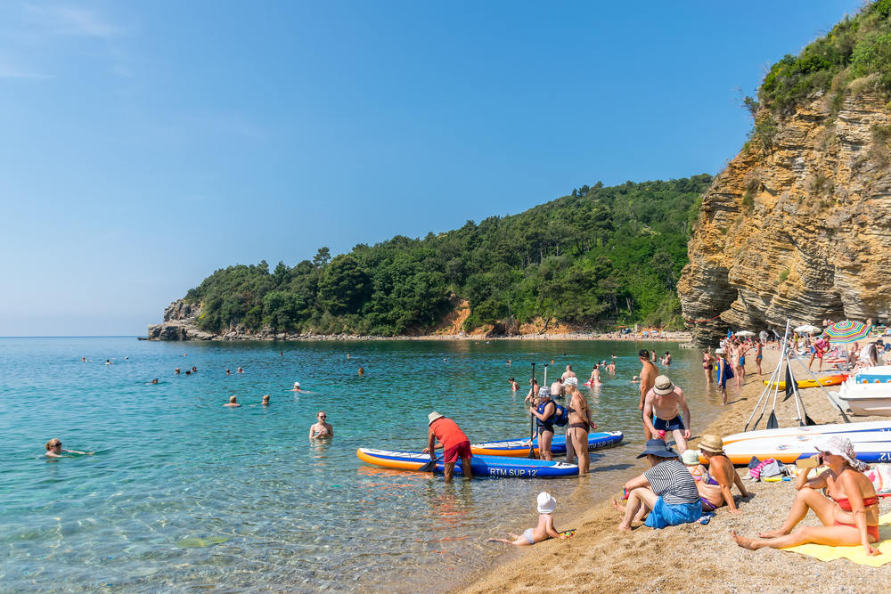 MONTENEGRO, BUDVA, Mogren beach